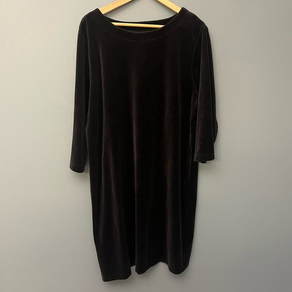 LL Bean Velour Shift Dress